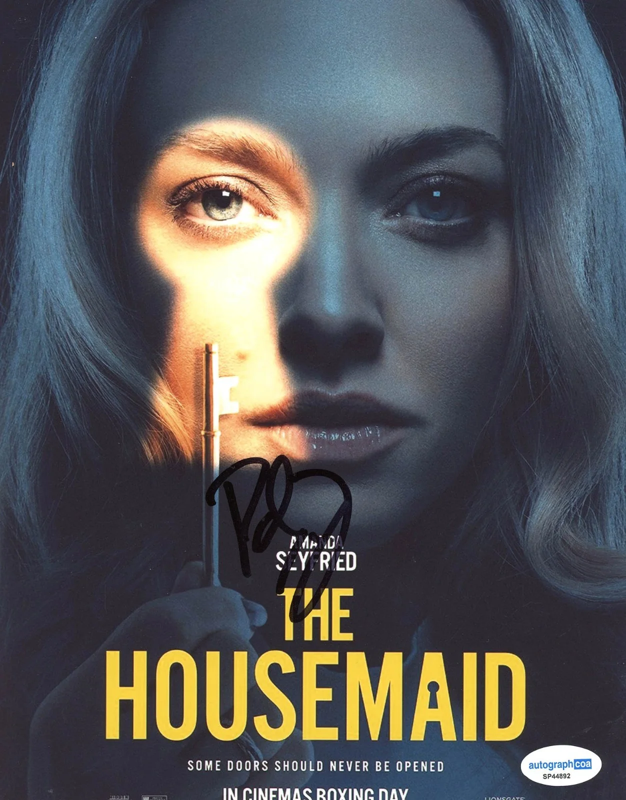 Paul Feig — Paul Feig signed "THE HOUSEMAID" 8x10 Photo EXT PROOF b Amanda Seyfried ACOA COA, изображение 4