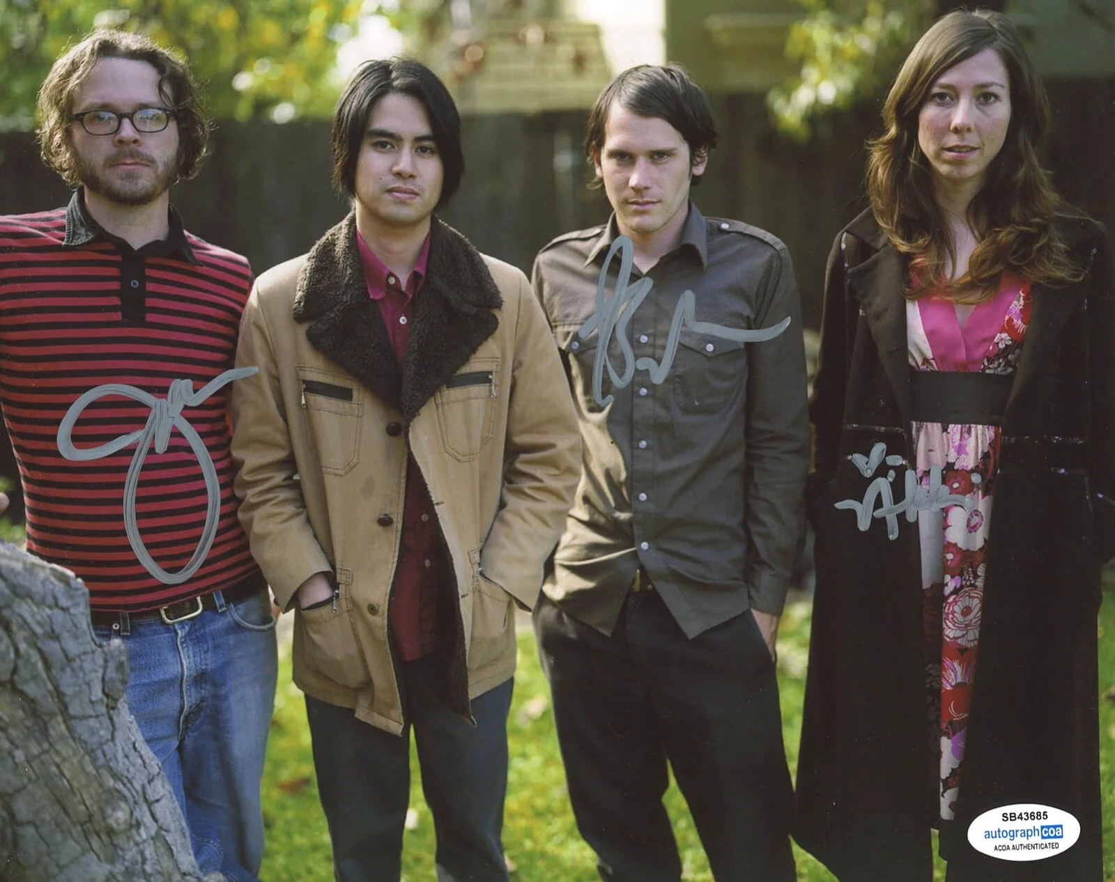SILVERSUN PICKUPS — Silversun Pickups signed 8x10 Photo PROOF b PANIC SWITCH Brian Aubert ACOA COA, image 3