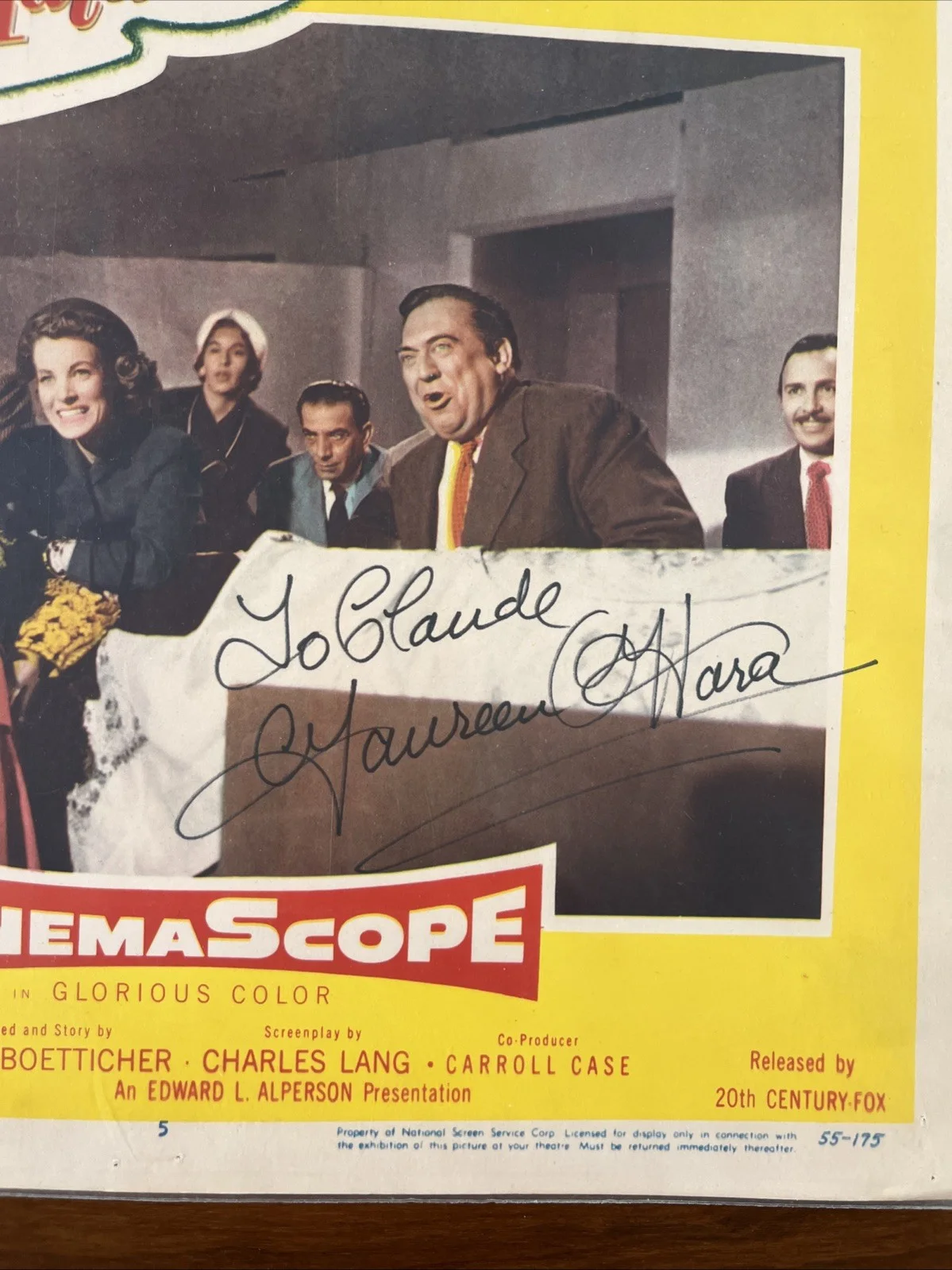 VTG Maureen O’Hara signed COA Movie Posters, image 2