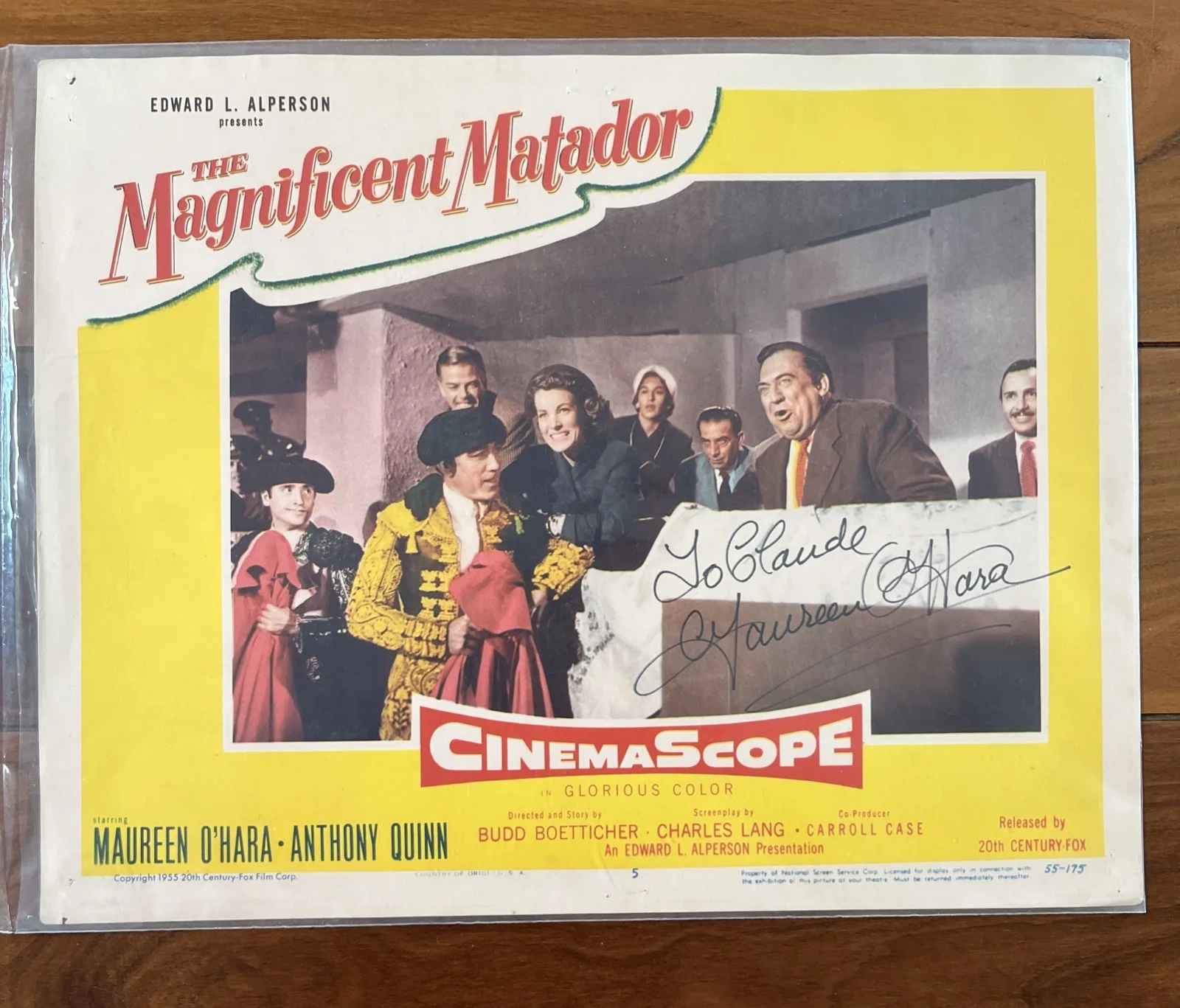 VTG Maureen O’Hara signed COA Movie Posters, image 3
