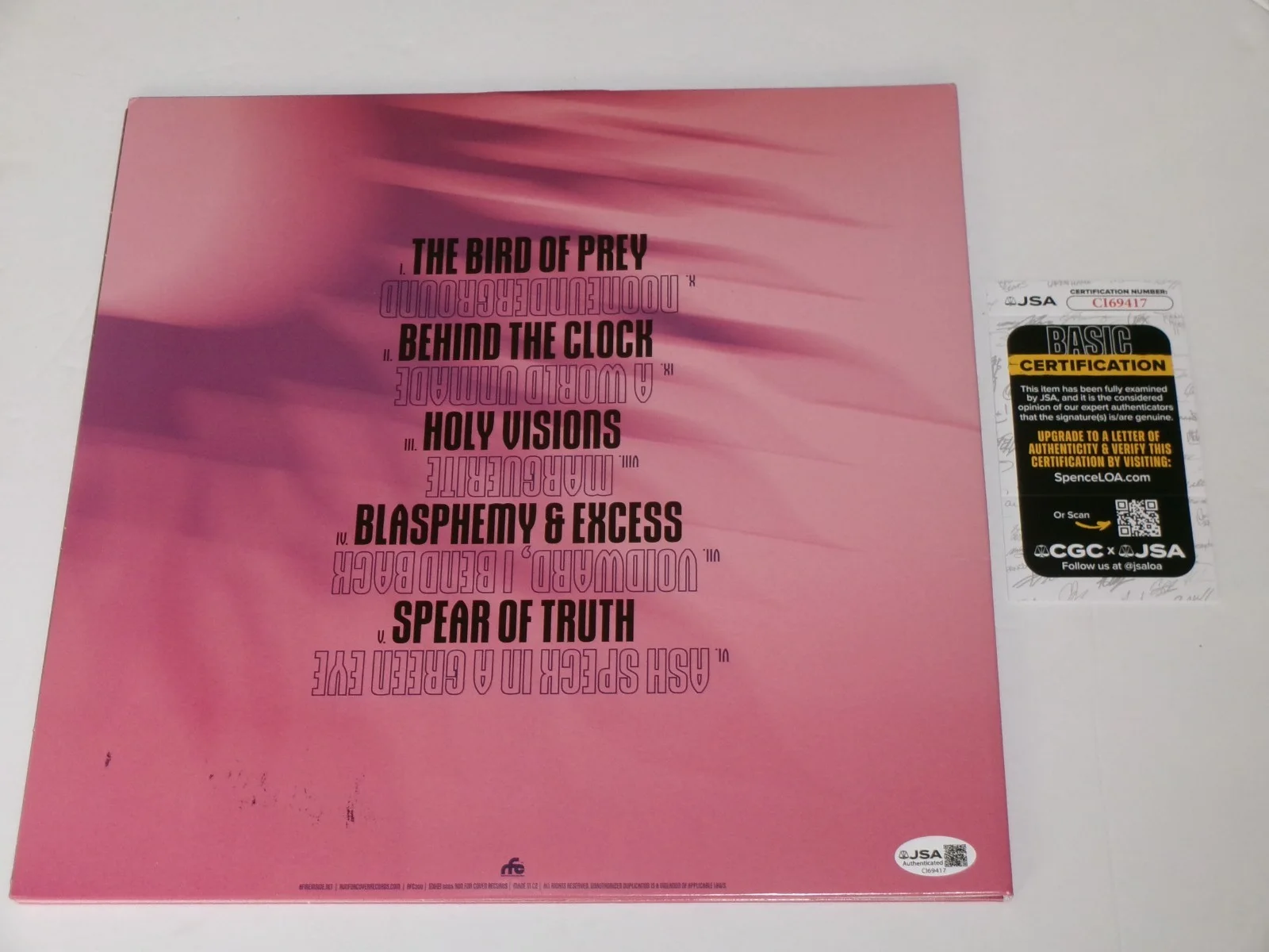 FRAMED AFI Silver Bleeds The Black Sun Album LP GROUP Signed JSA CERT, image 2