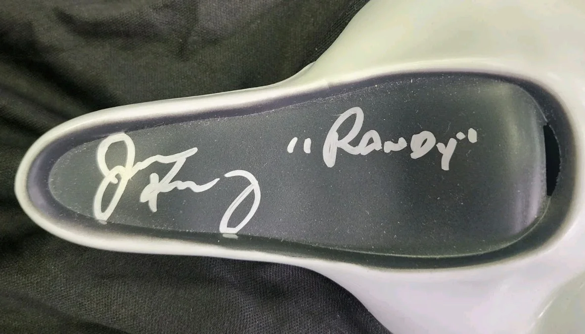 Jaime Kennedy — Jaime Kennedy Signed Scream Ghost Face Mask Randy Inscription Beckett WP47721, изображение 2