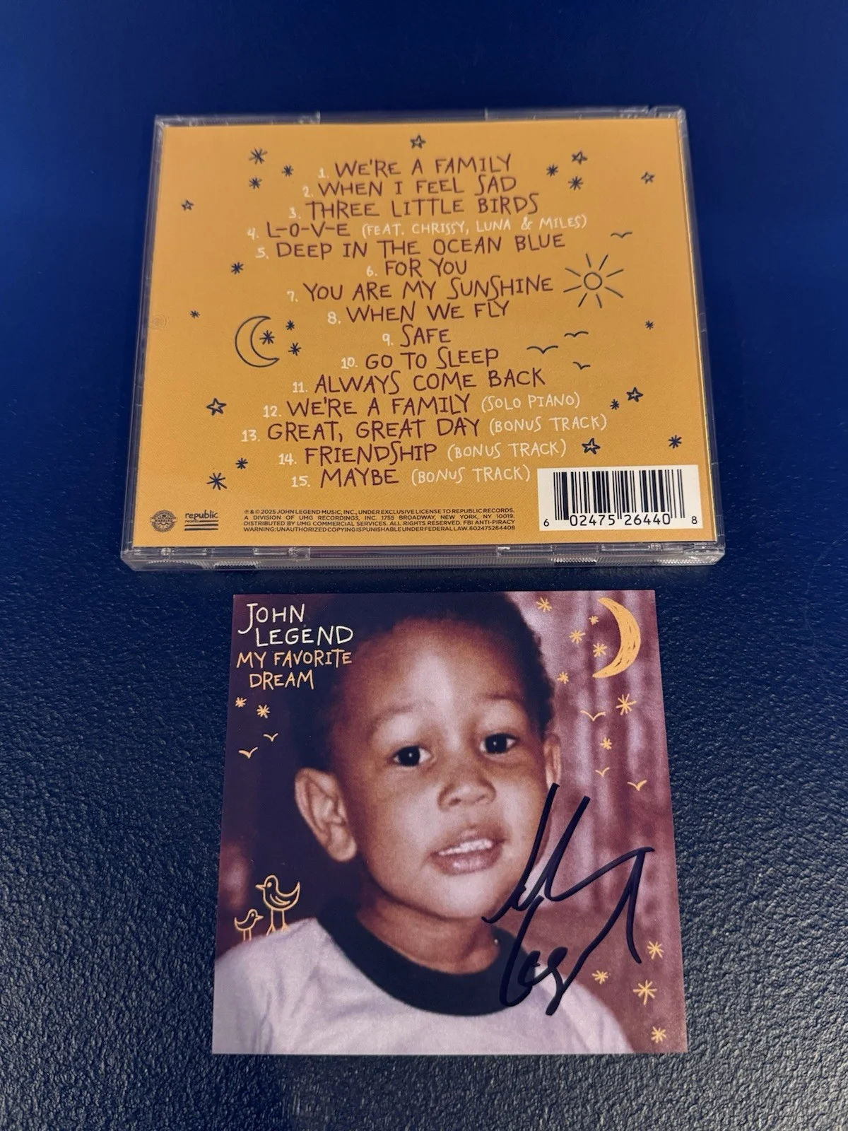SIGNED John Legend Cd “My Favorite Dream” Insert With Cd, image 2