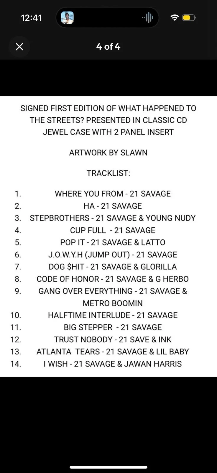 In-Hand: 21 SAVAGE Autographed WHAT HAPPENED TO THE STREETS? CD album *Limited*, изображение 5