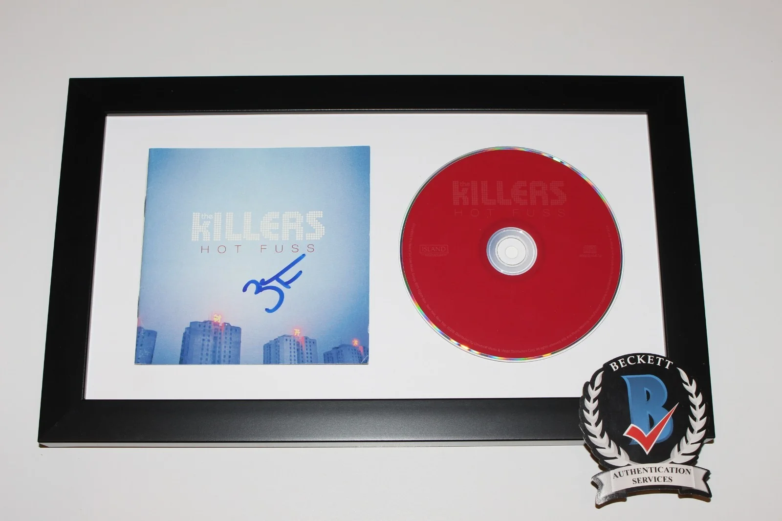 BRANDON FLOWERS THE KILLERS SIGNED FRAMED 'HOT FUSS' CD COVER ALBUM BECKETT COA, изображение 3