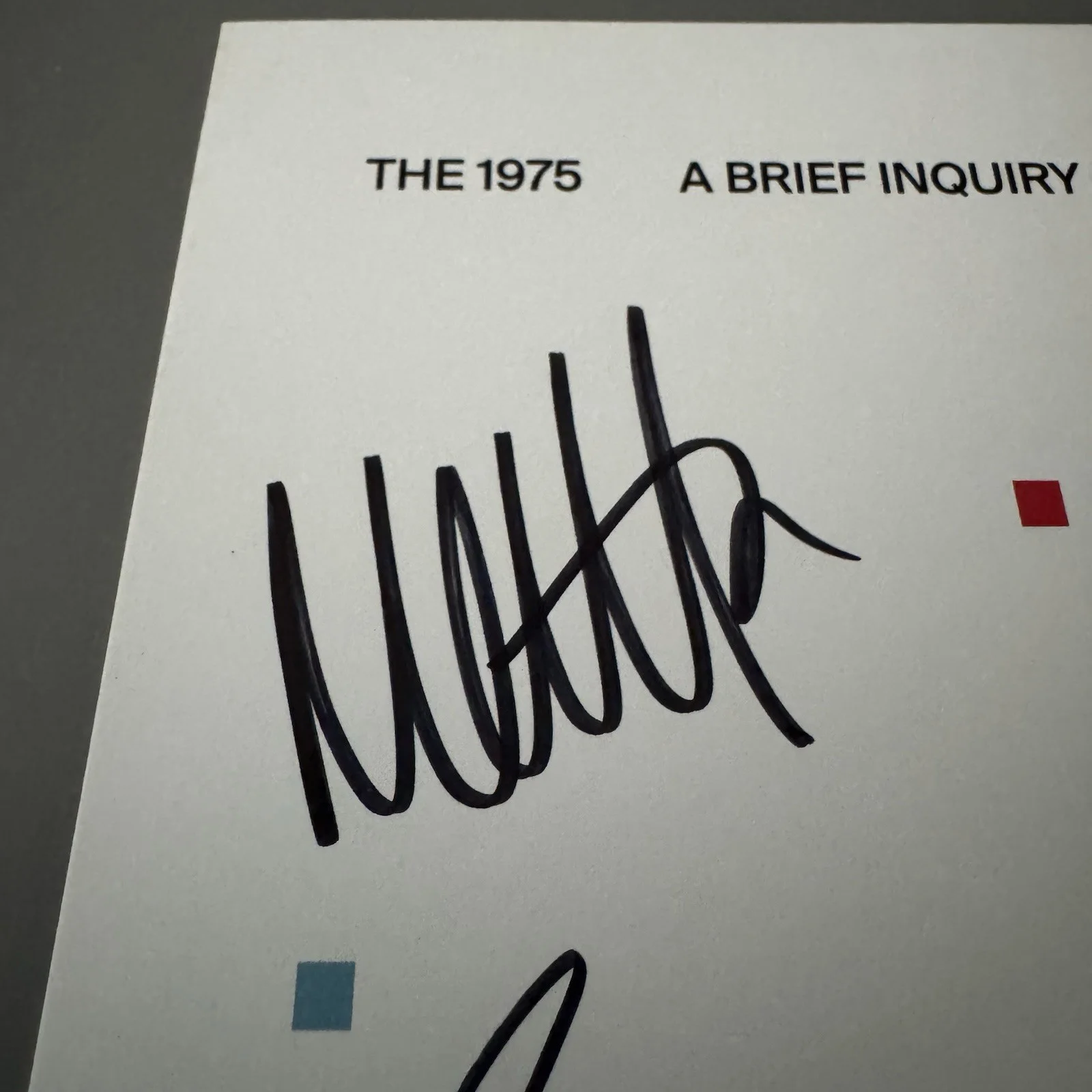 The 1975 A Brief Inquiry Into Online Relationship Autograph Card Matty Healy 8x6, image 2