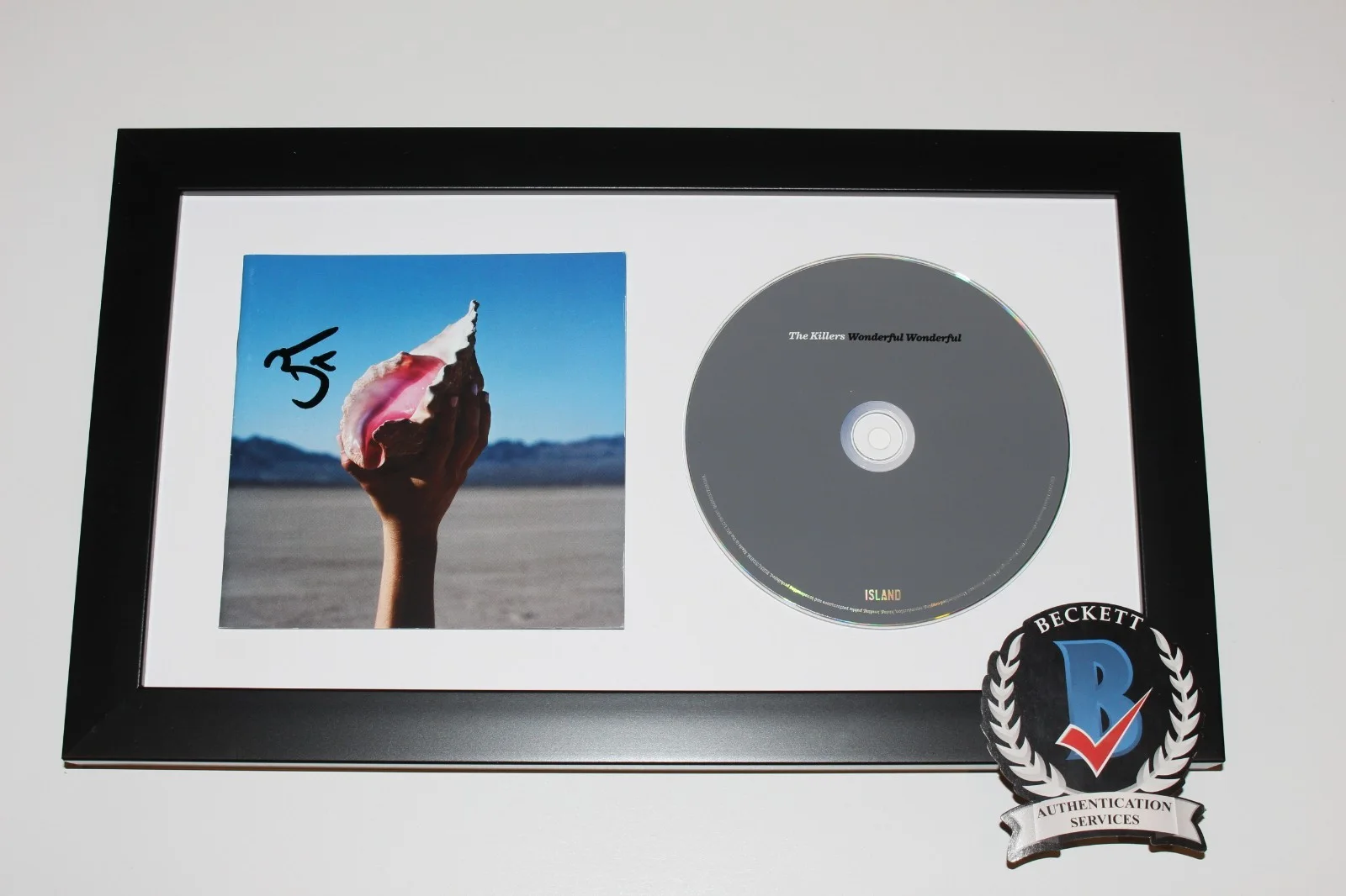 BRANDON FLOWERS THE KILLERS SIGNED FRAMED WONDERFUL WONDERFUL CD ALBUM BECKETT, изображение 3