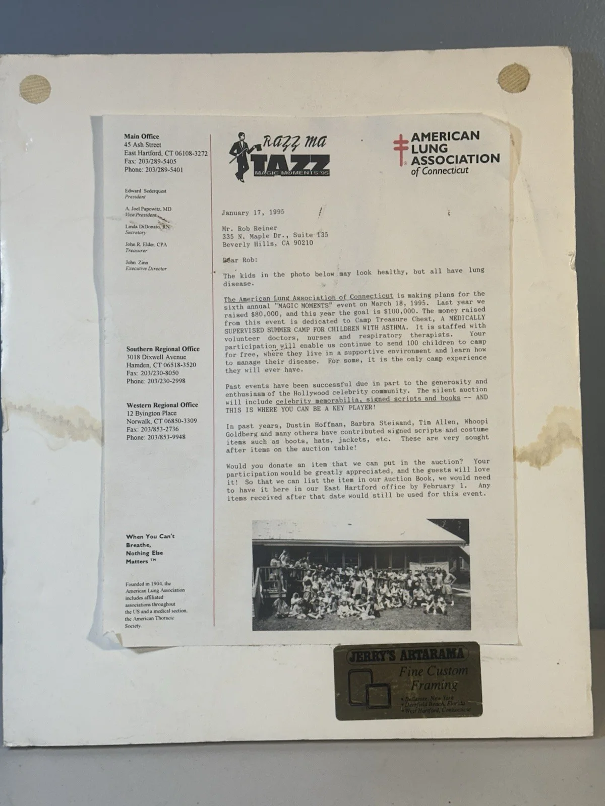 Rob Reiner — ROB REINER Signed Photo w/ALA of CT Personal Letter 1985 SEE PHOTOS, изображение 5