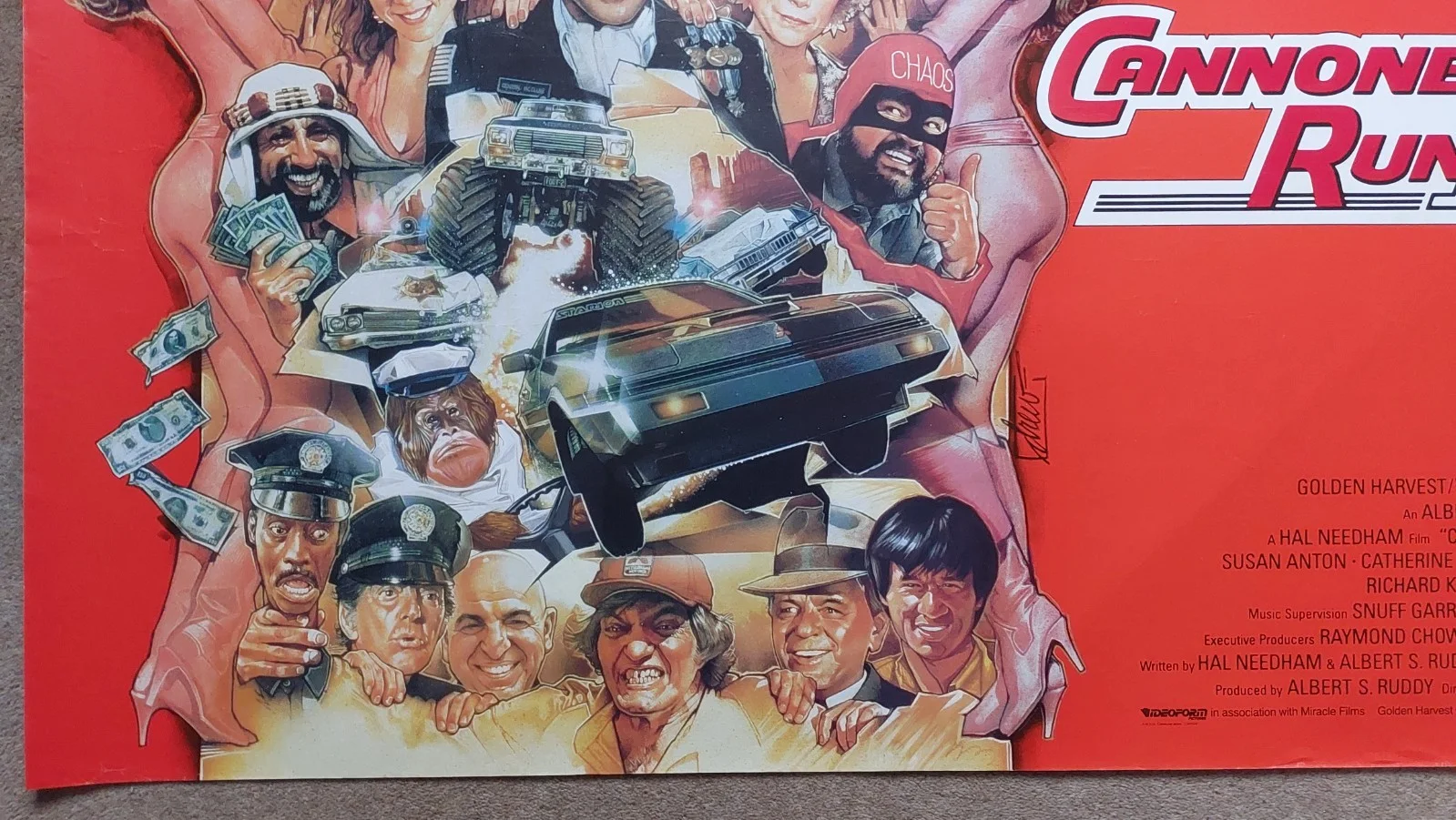 Cannonball Run II Original UK Quad Poster, image 3