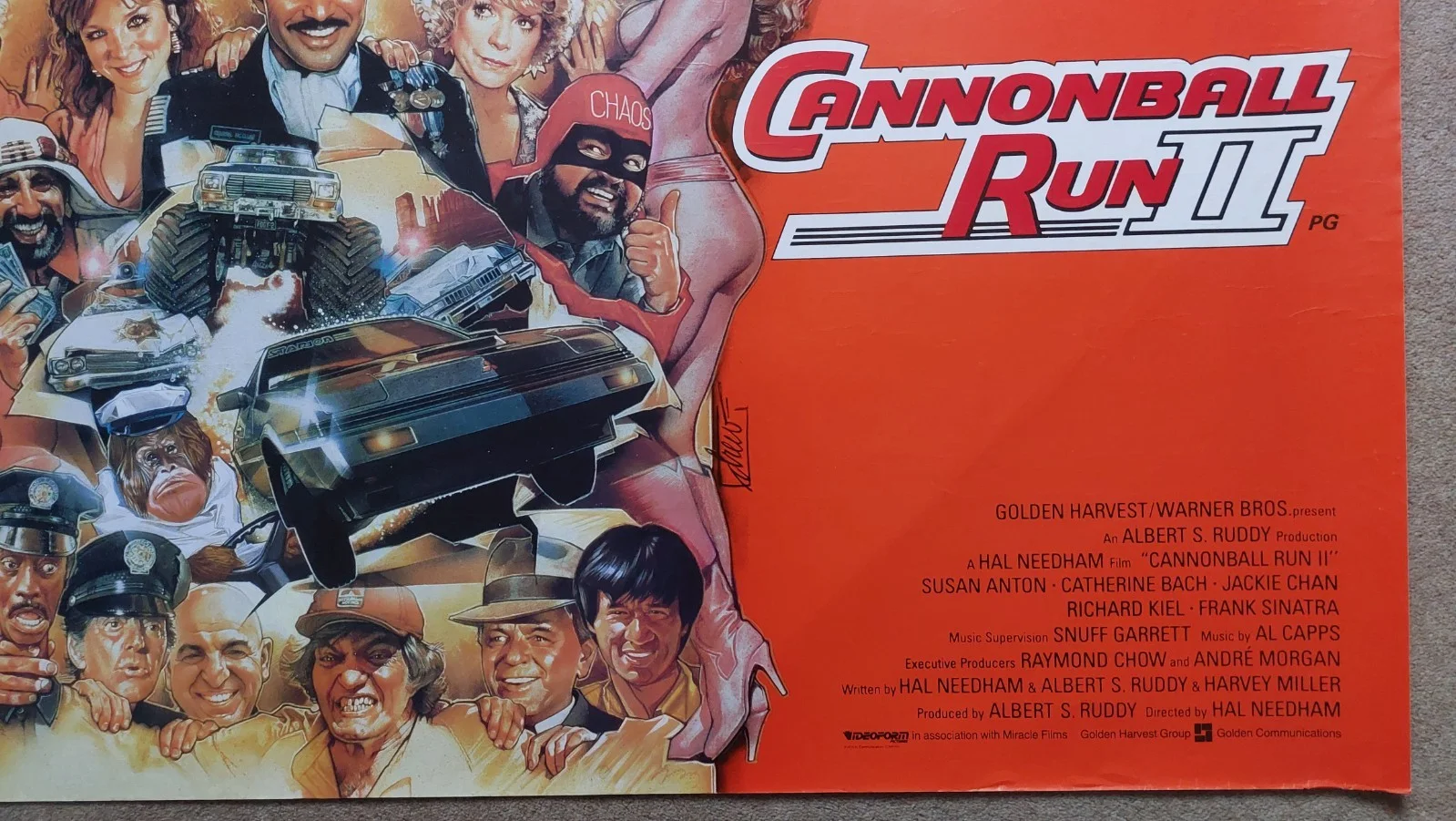 Cannonball Run II Original UK Quad Poster, image 4