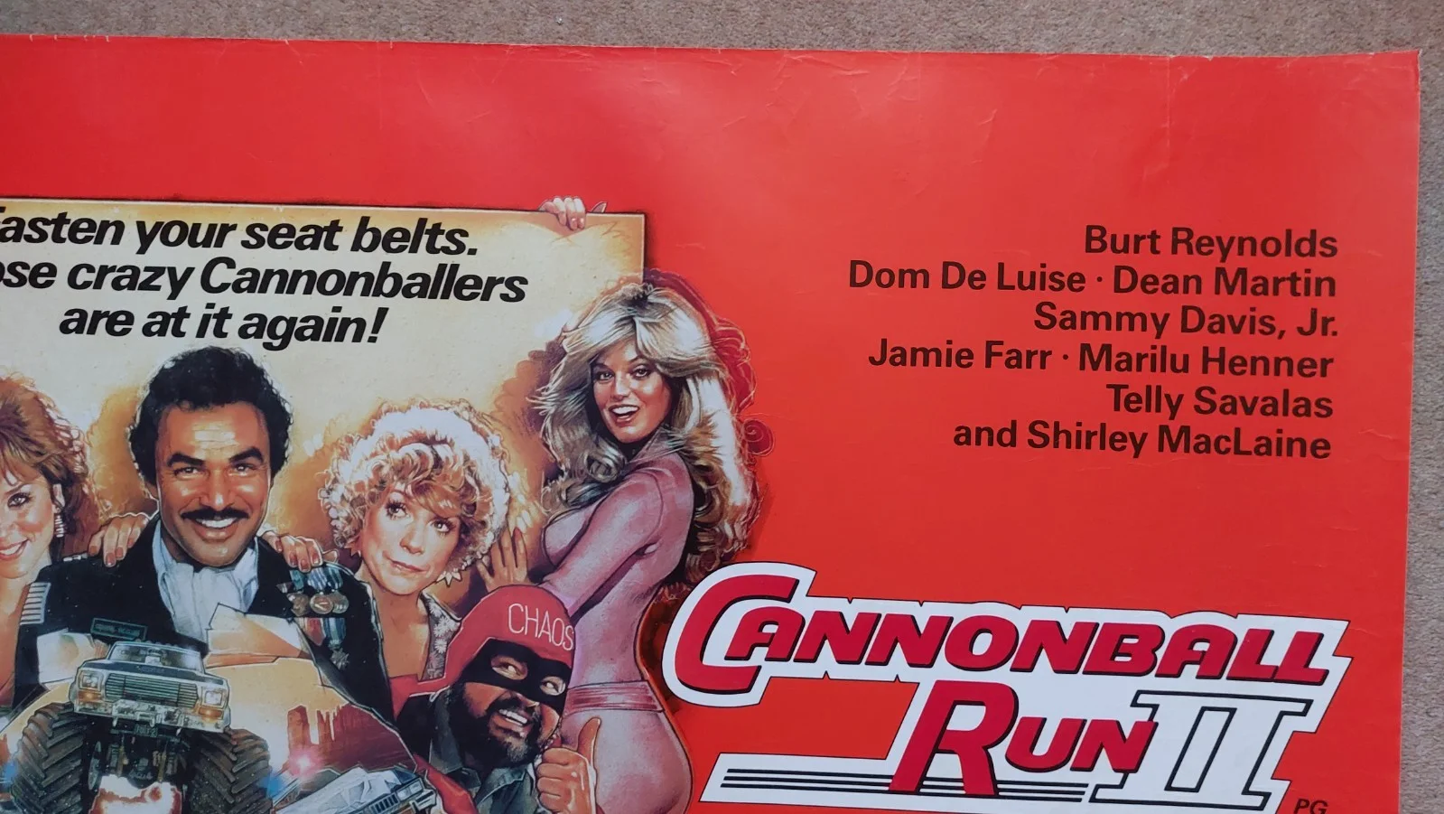 Cannonball Run II Original UK Quad Poster, image 5