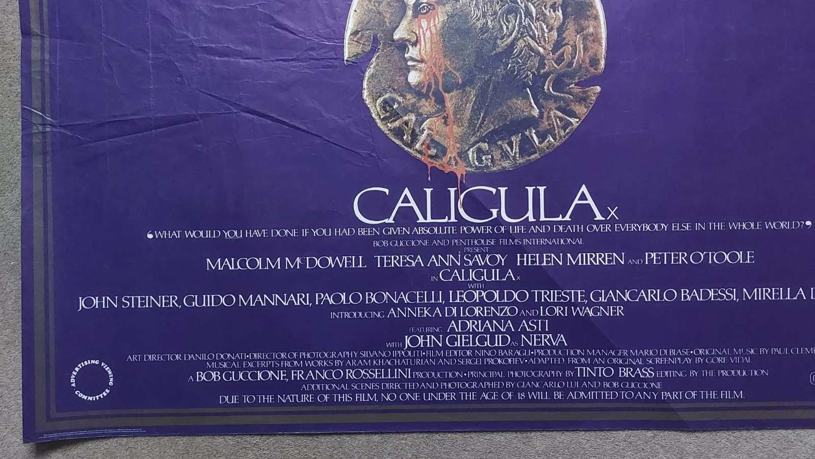 Caligula Original UK Quad Poster, image 3