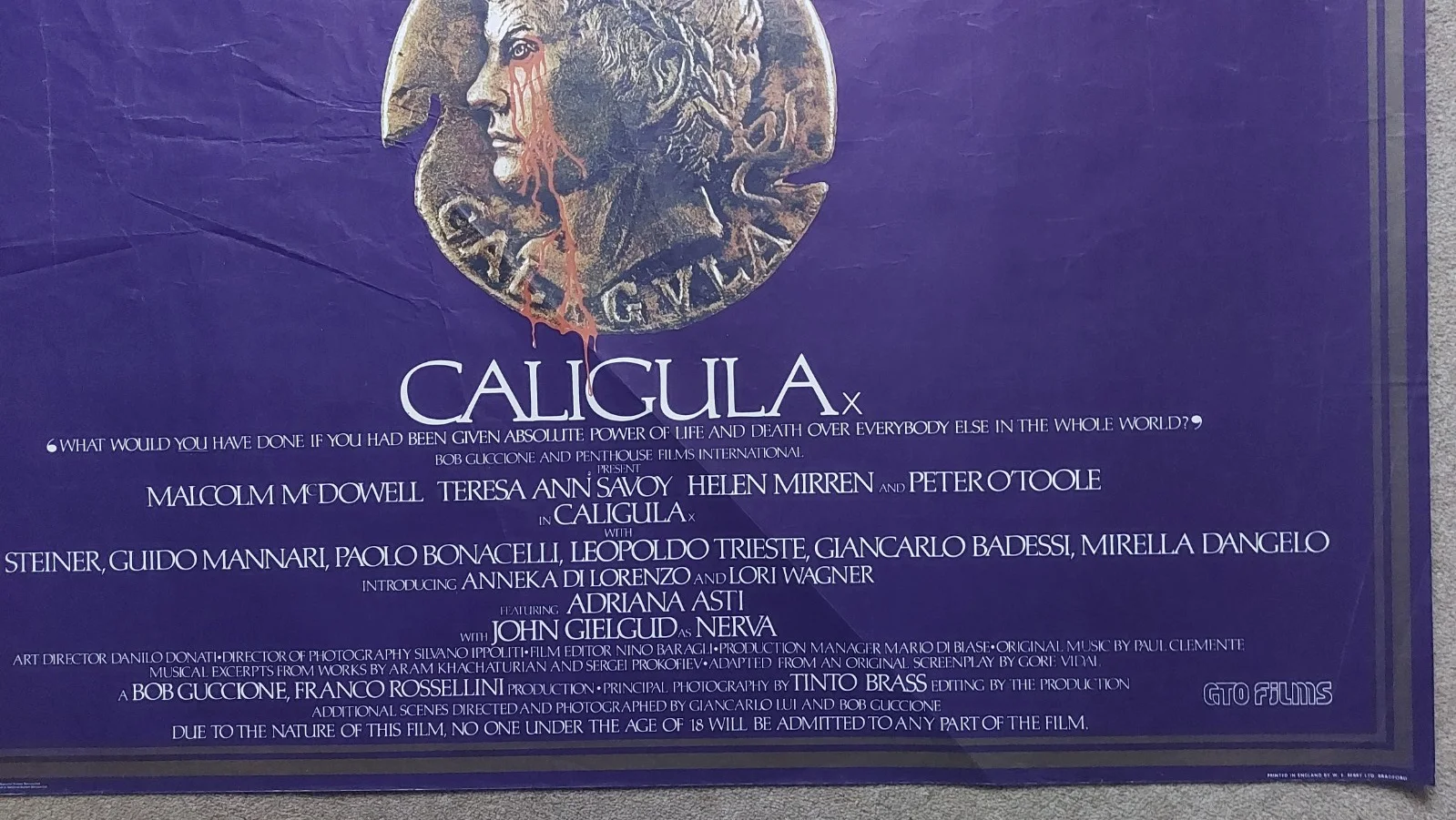Caligula Original UK Quad Poster, image 4