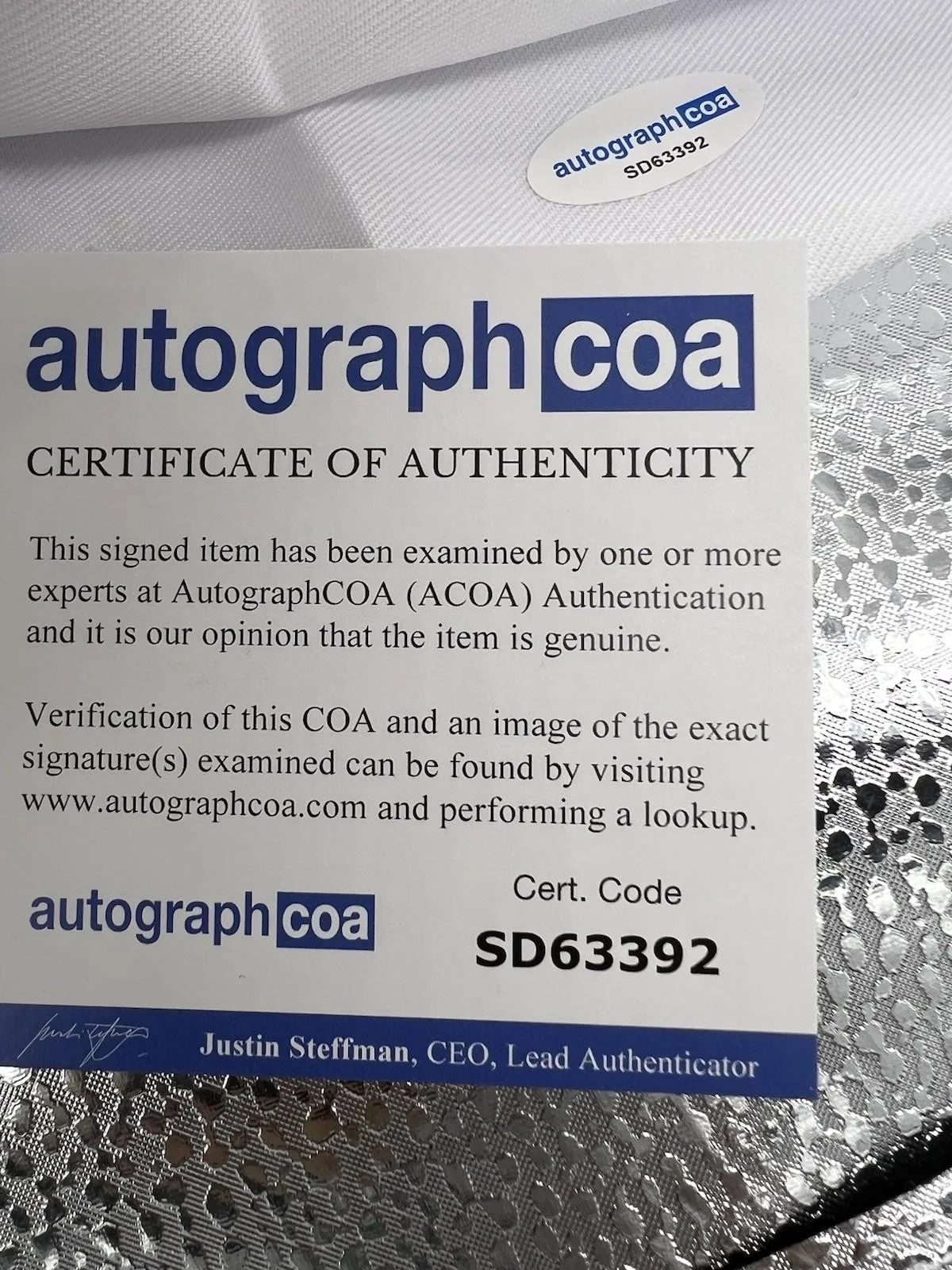 JEREMY ALLEN WHITE SIGNED YES CHEF HAT THE BEAR CARMY - ACOA COA + PROOF, изображение 3