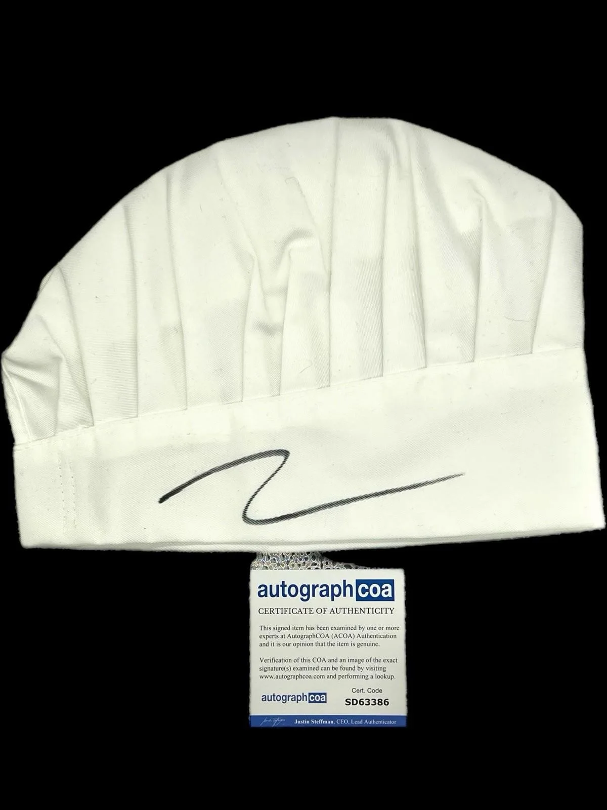 JEREMY ALLEN WHITE SIGNED YES CHEF HAT THE BEAR CARMY - ACOA COA + PROOF, изображение 2