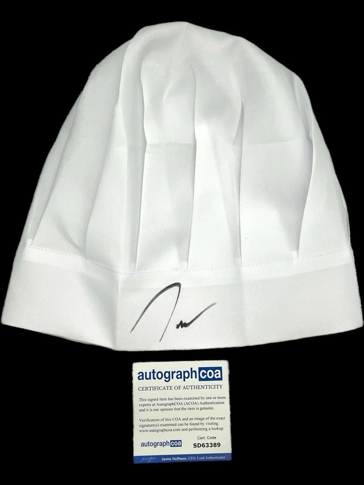 JEREMY ALLEN WHITE SIGNED YES CHEF HAT THE BEAR CARMY - ACOA COA + PROOF, изображение 2