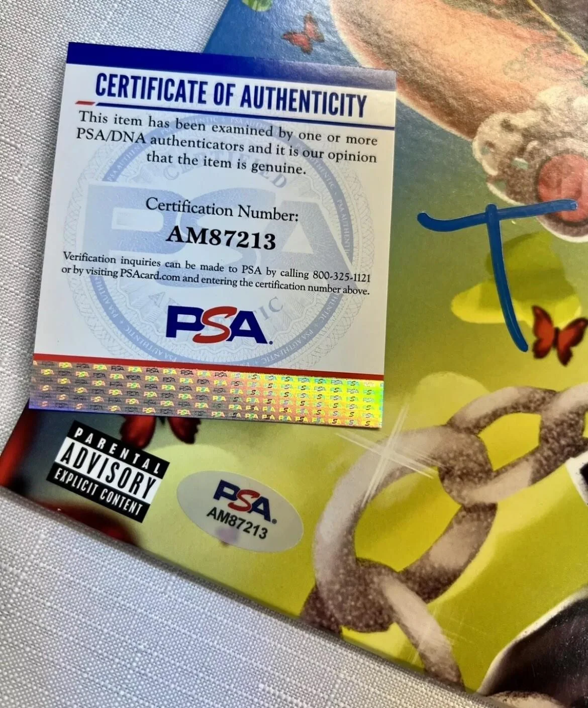 TRIPPIE REDD SIGNED “A LOVE LETTER TO YOU 3” VINYL JUICE AUTO - PSA/DNA COA, изображение 3
