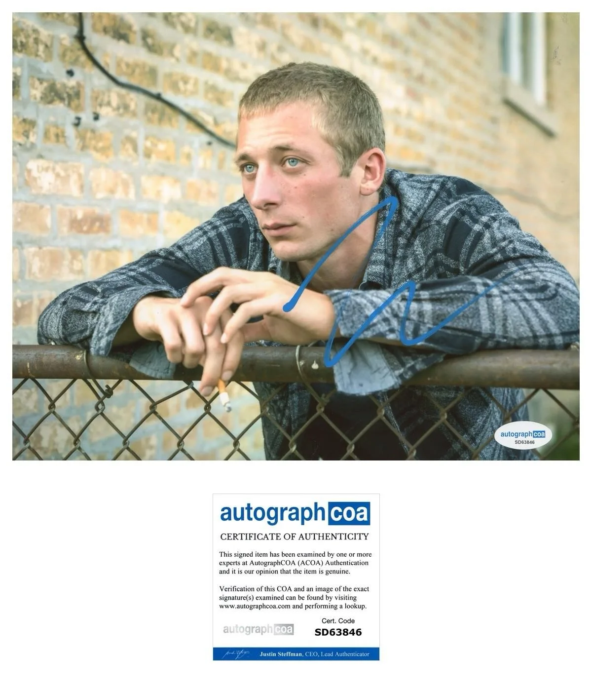 JEREMY ALLEN WHITE SIGNED 8X10 PHOTO SHAMELESS - AUTOGRAPH ACOA + EXACT PROOF, image 2