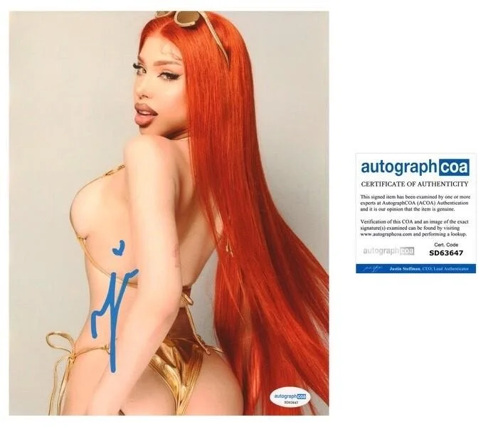 YERI MUA SIGNED 8X10 PHOTO MEXICAN INFLUENCER MUSIC - EXACT VIDEO PROOF + ACOA, изображение 2