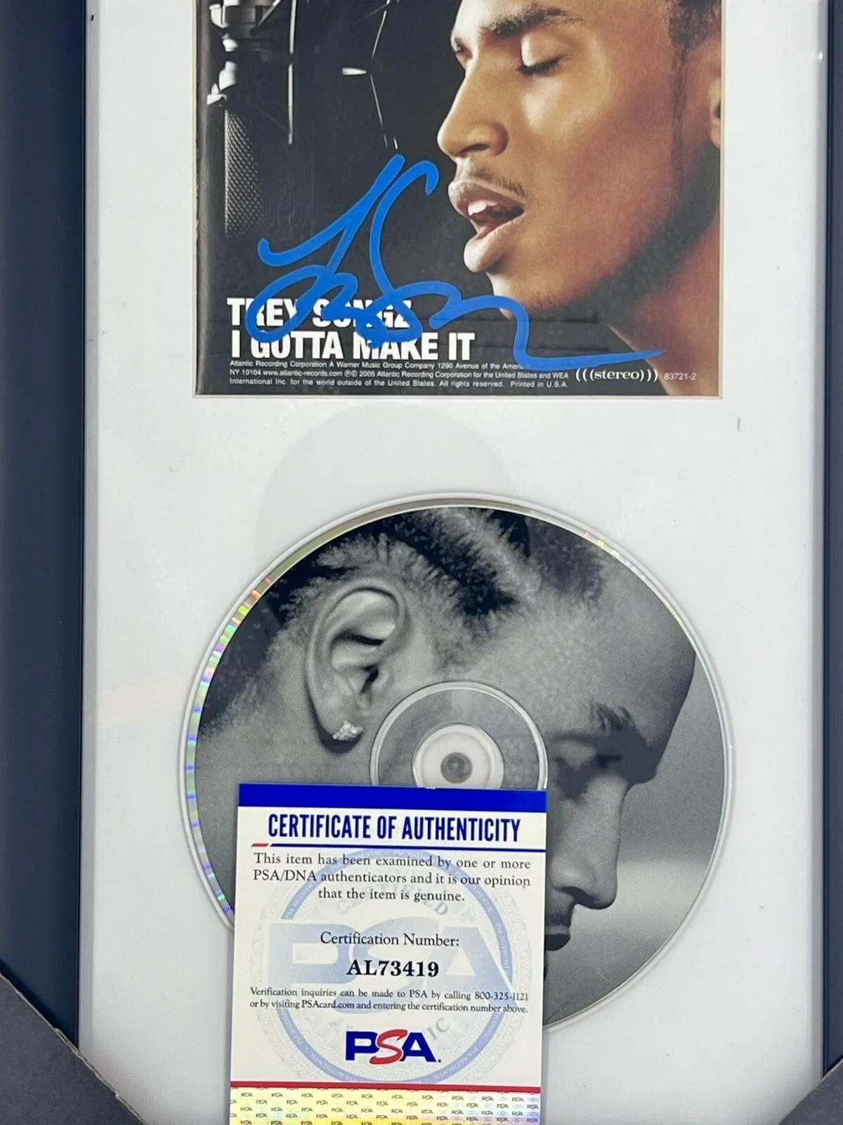 TREY SONGZ SIGNED + FRAMED “I GOTTA MAKE IT” CD ALBUM AUTOGRAPH - PSA/DNA COA, image 2