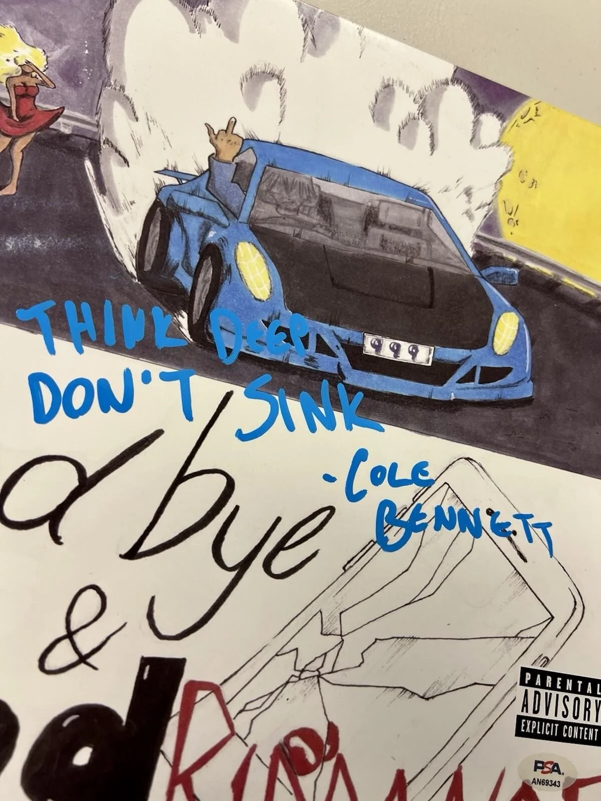 COLE BENNETT SIGNED “GOODBYE & GOOD RIDDANCE” VINYL JUICE WLRD - PSA/DNA COA, image 2