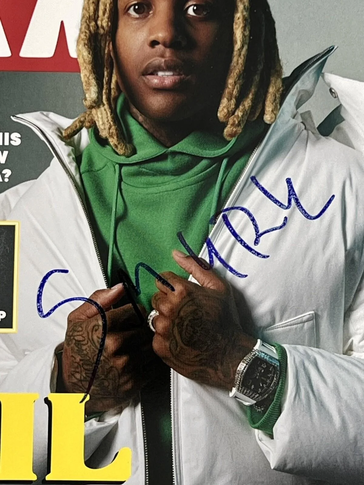 LIL DURK SIGNED XXL MAGAZINE KING VON THE VOICE AUTOGRAPH - PSA/DNA COA, изображение 2