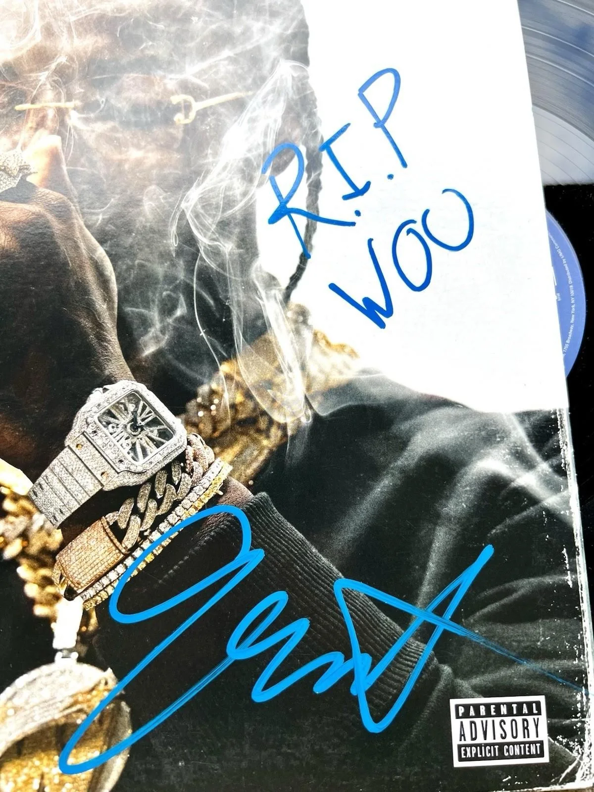 GUNNA SIGNED “MEET THE WOO” VINYL & RECORD POP SMOKE - ACOA COA + PROOF, изображение 3