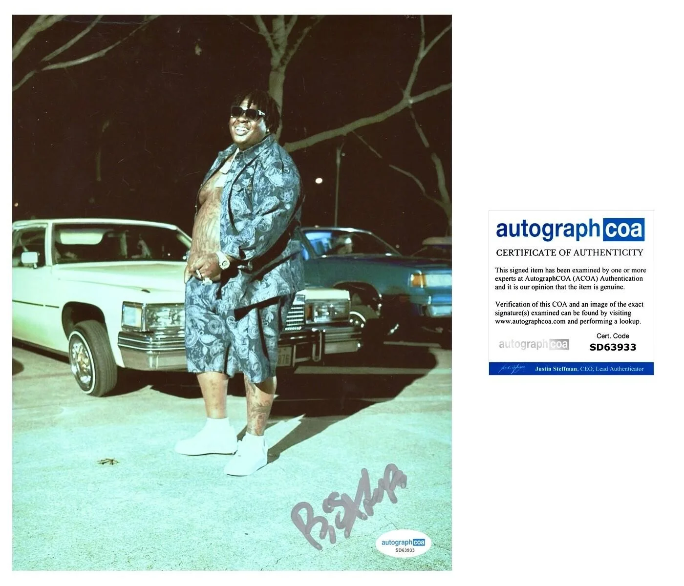 BIGXTHAPLUG SIGNED 8X10 PHOTO TEXAS AUTOGRAPH - ACOA COA + EXACT VIDEO PROOF, изображение 2