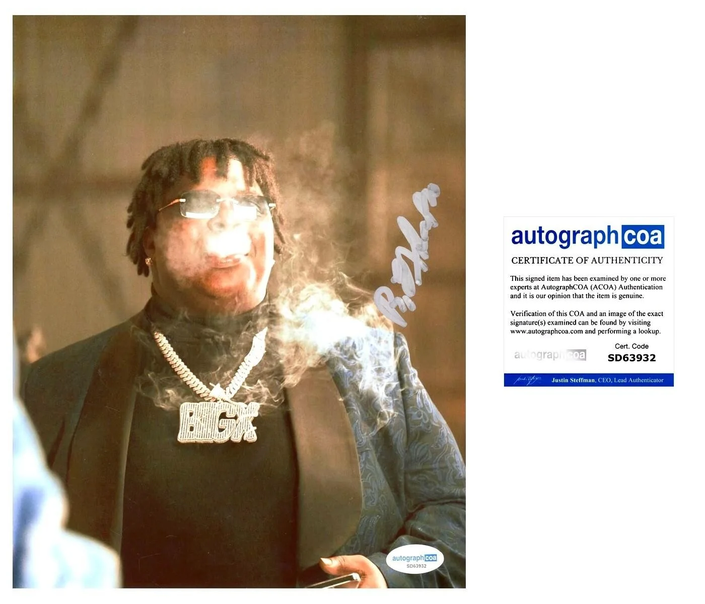 BIGXTHAPLUG SIGNED 8X10 PHOTO TEXAS AUTOGRAPH - ACOA COA + EXACT VIDEO PROOF, изображение 2