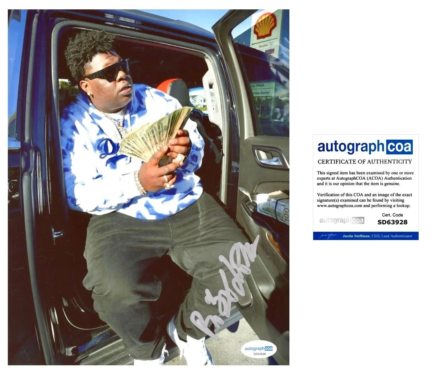 BIGXTHAPLUG SIGNED 8X10 PHOTO TEXAS AUTOGRAPH - ACOA COA + EXACT VIDEO PROOF, изображение 2