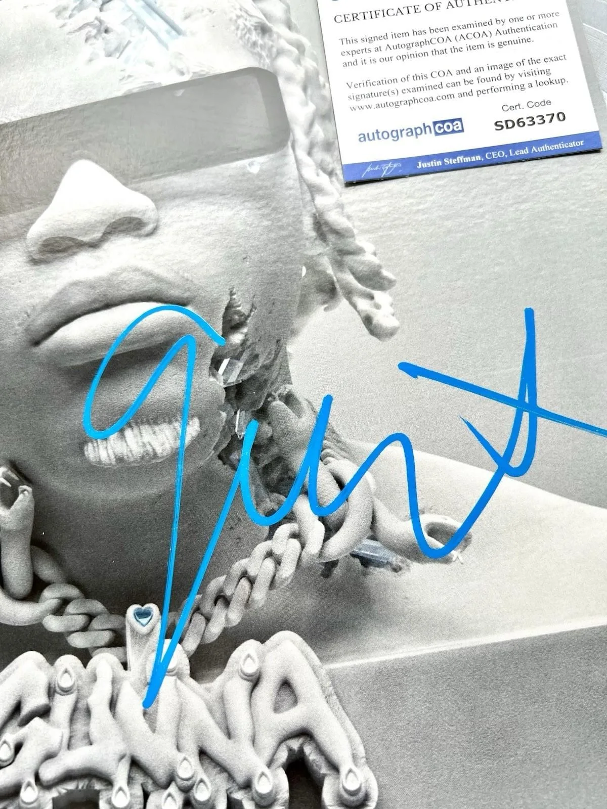 GUNNA SIGNED “DS4EVER” VINYL & RECORD ALBUM YSL YOUNG THUG - ACOA COA + PROOF, изображение 4