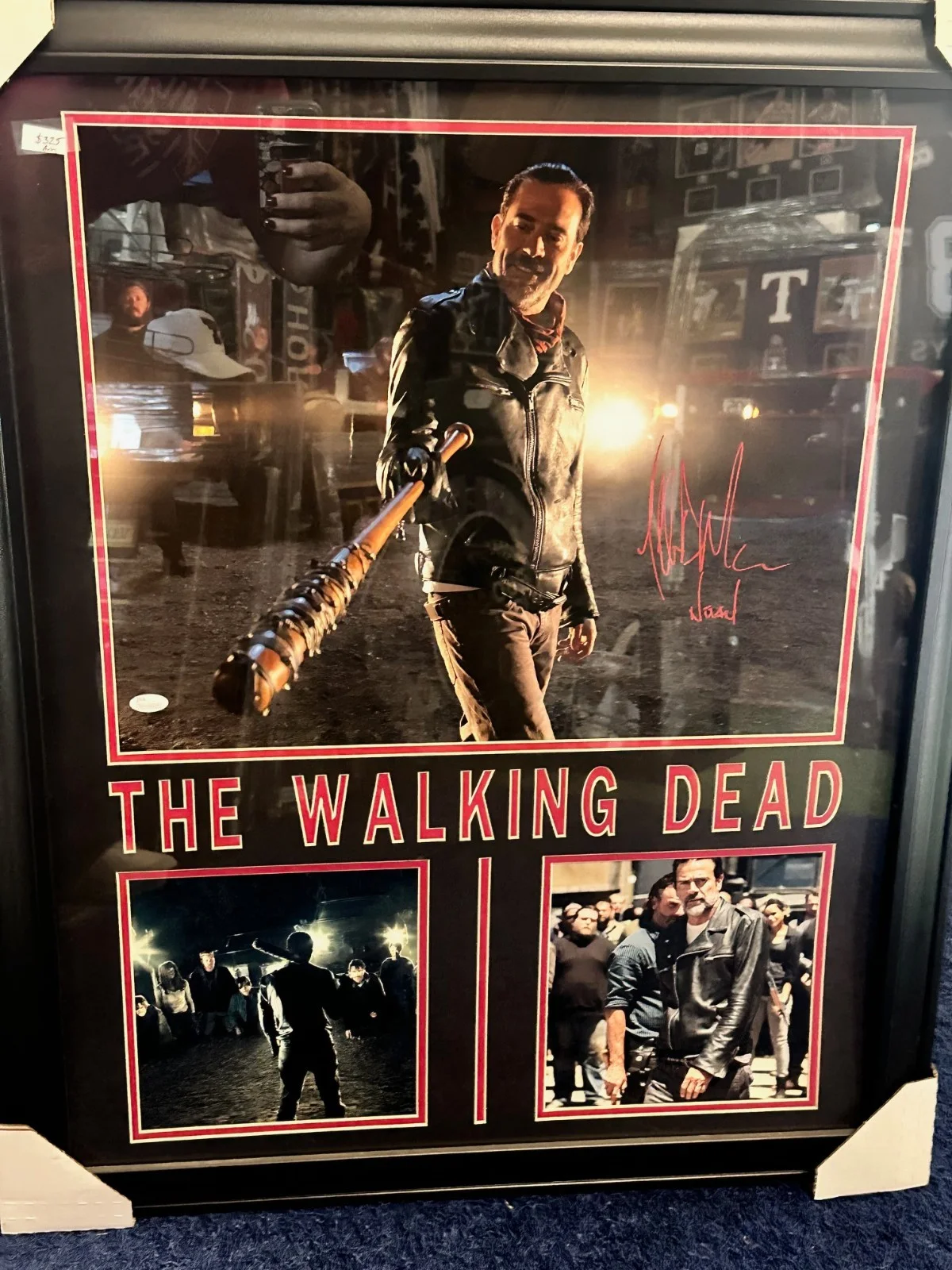 Jeffrey Dean Morgan — Negan "The Walking Dead" Jeffrey Dean Morgan Signed Framed Picture Custom COA