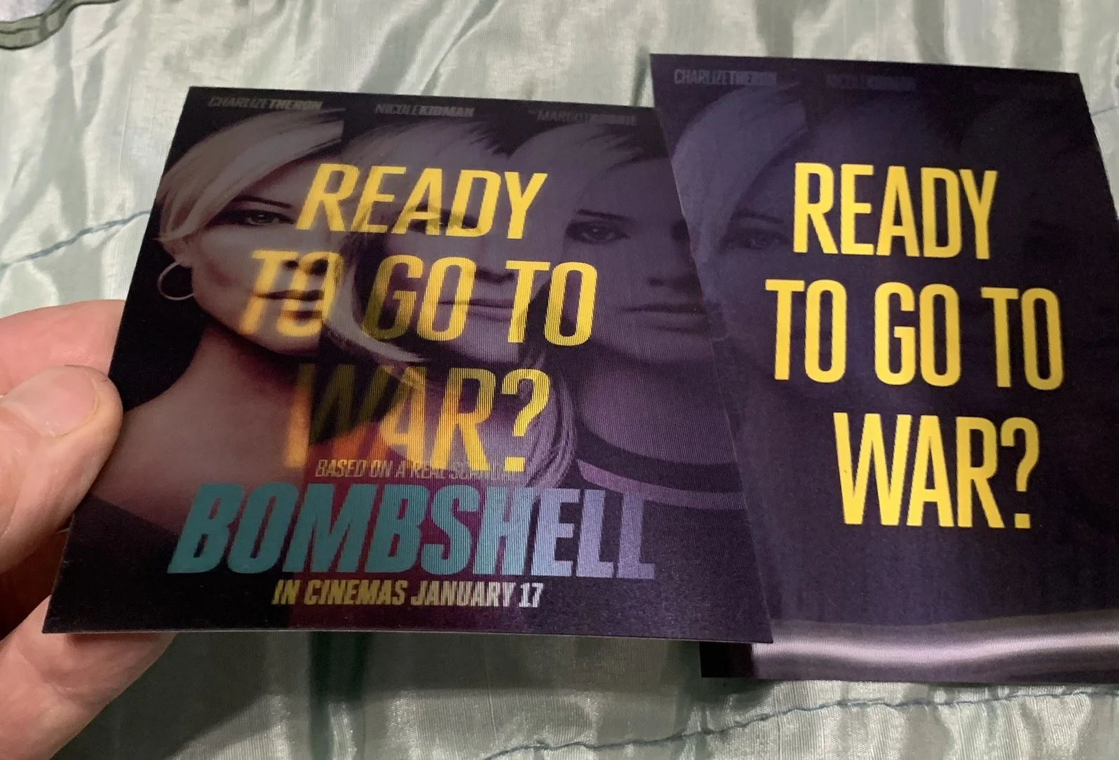 Bombshell hollographic postcards Margot Robbie Nicole Kidman Charlize Theron, image 4
