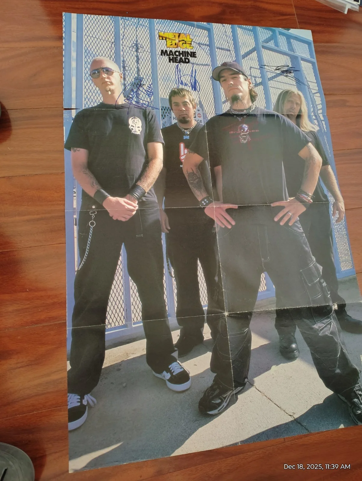 Machine Head Huge Signed Band Poster Machinehead Metal Band, image 3