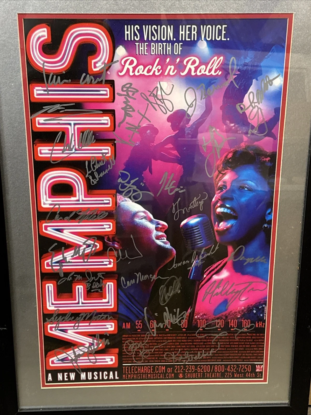 Memphis the Broadway musical 2009 signed windowcard OBC Montego Glover Kimball, изображение 3