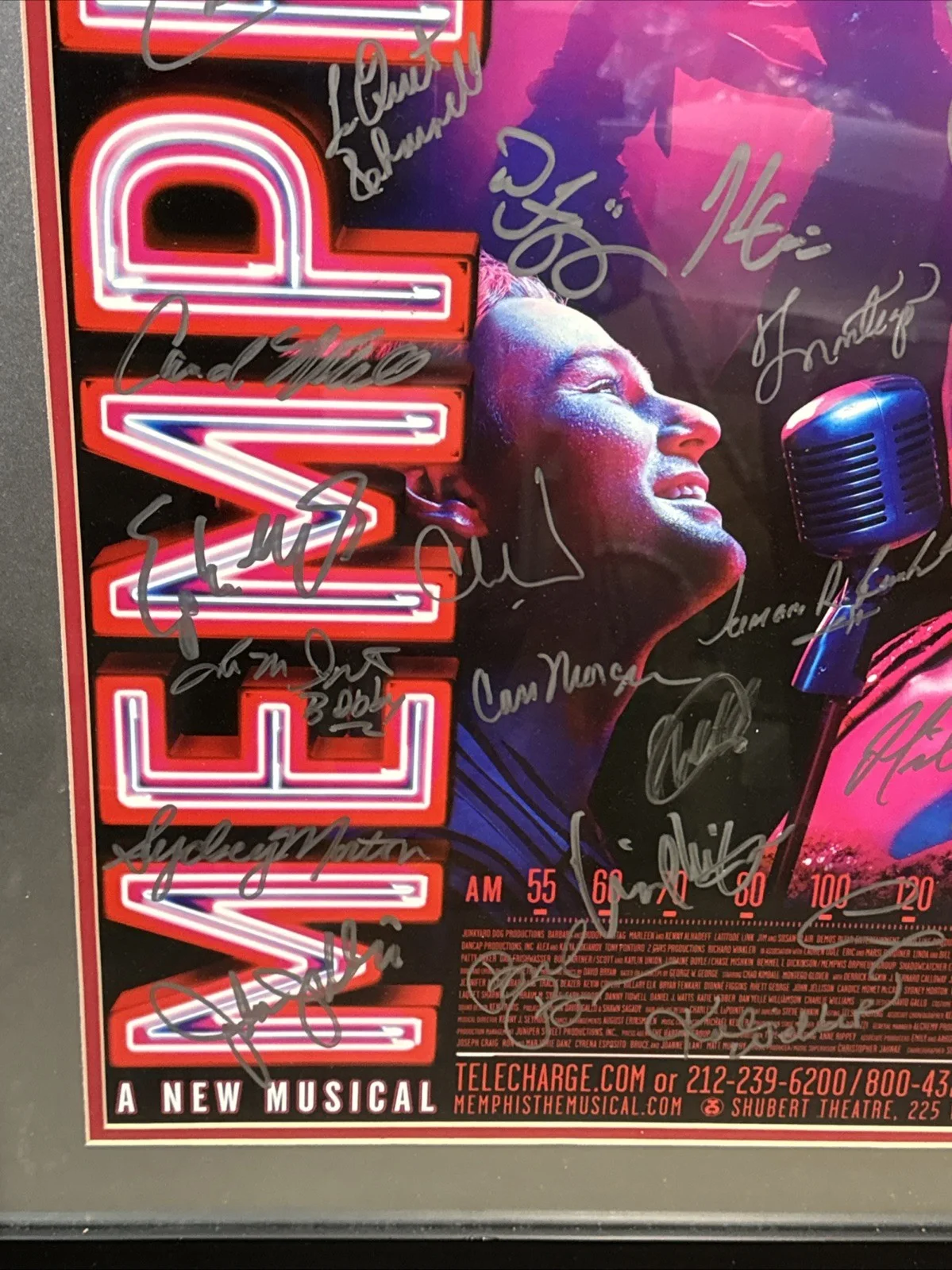 Memphis the Broadway musical 2009 signed windowcard OBC Montego Glover Kimball, изображение 5