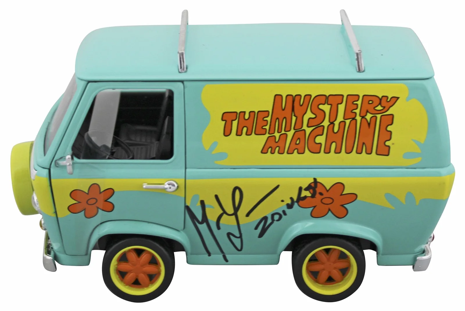 Matthew Lillard — Matthew Lillard Scooby-Doo Signed 1:24 Die Cast Metal Mystery Machine BAS Wit, изображение 5