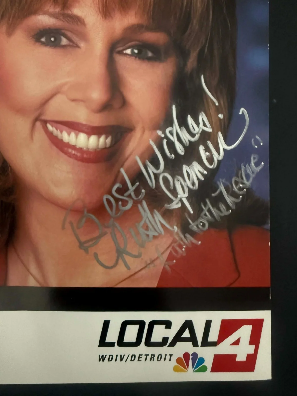 RUTH SPENCER WDIV/DETROIT LOCAL 4 HAND SIGNED AUTOGRAPH PHOTO 5X7" INSCRIBED, изображение 2