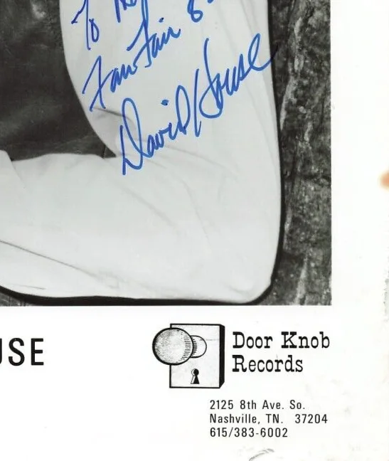 David House 1970s Autographed Press Photo Country Music Hand Signed *P75c, изображение 3