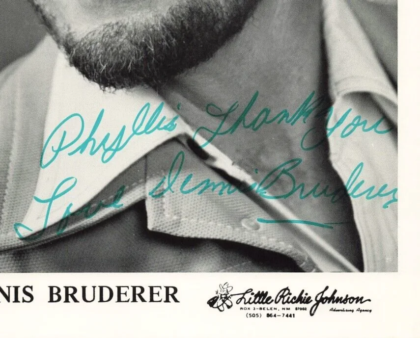 Dennis Bruderer 1970s Autographed Press Photo Chuckie Records Hand Signed *P75b, изображение 2