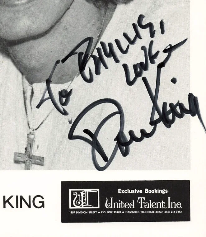 Don King 1970s Autographed Press Photo United Talent Music Hand Signed *P75c, изображение 2
