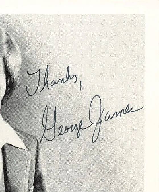 George James 1970s Autographed Press Photo JANC Country Music Hand Signed *P75c, изображение 2