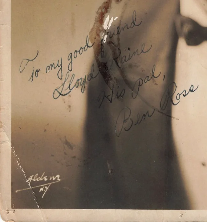 Ben Ross — Ben Ross 1920s Photo Celebrity Movie Original Autograph To Lloyd Raine *P184a, изображение 2