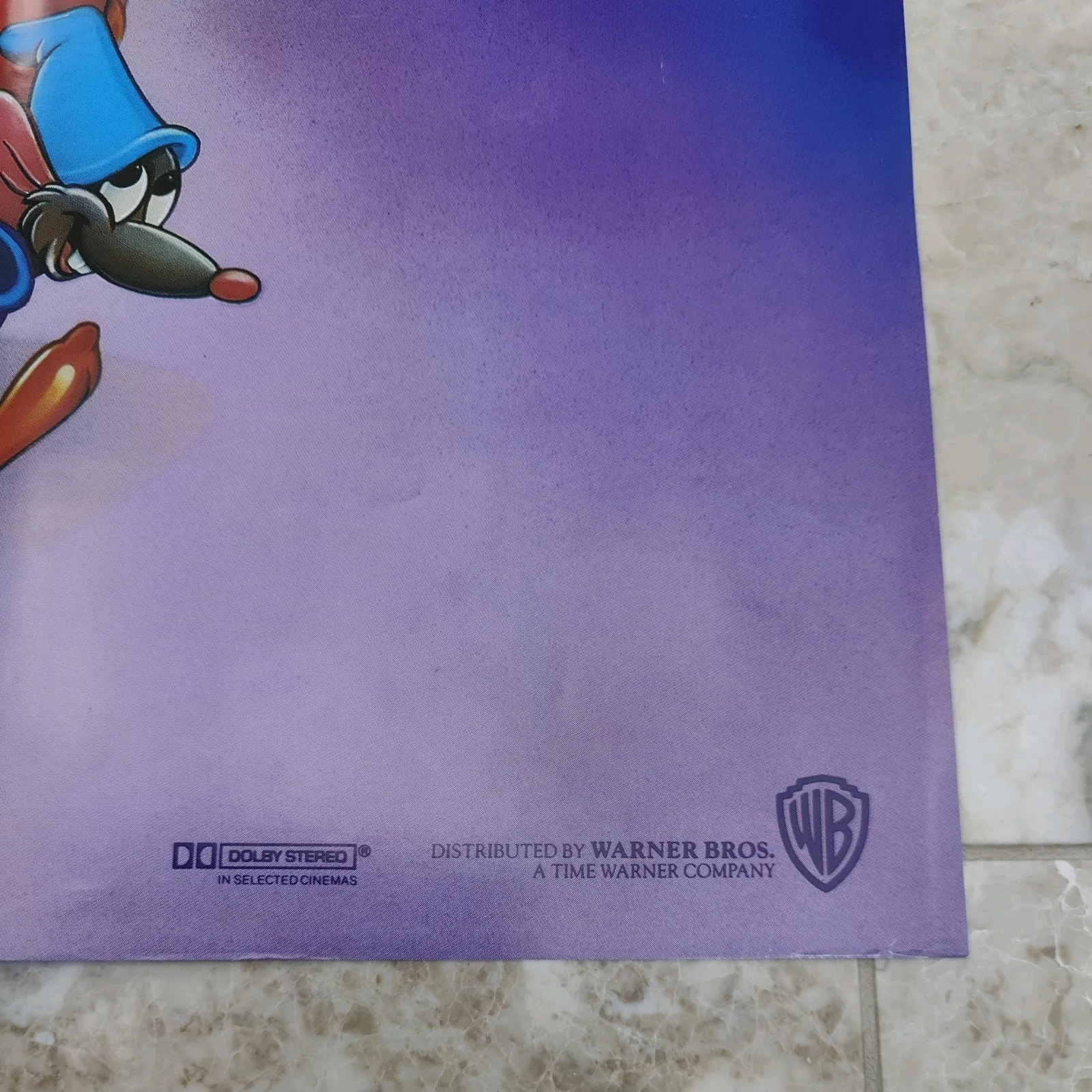 Disney Cinderella 1991 Re-Release Slipper Vintage 40"x30" UK Quad Poster Folded, изображение 4