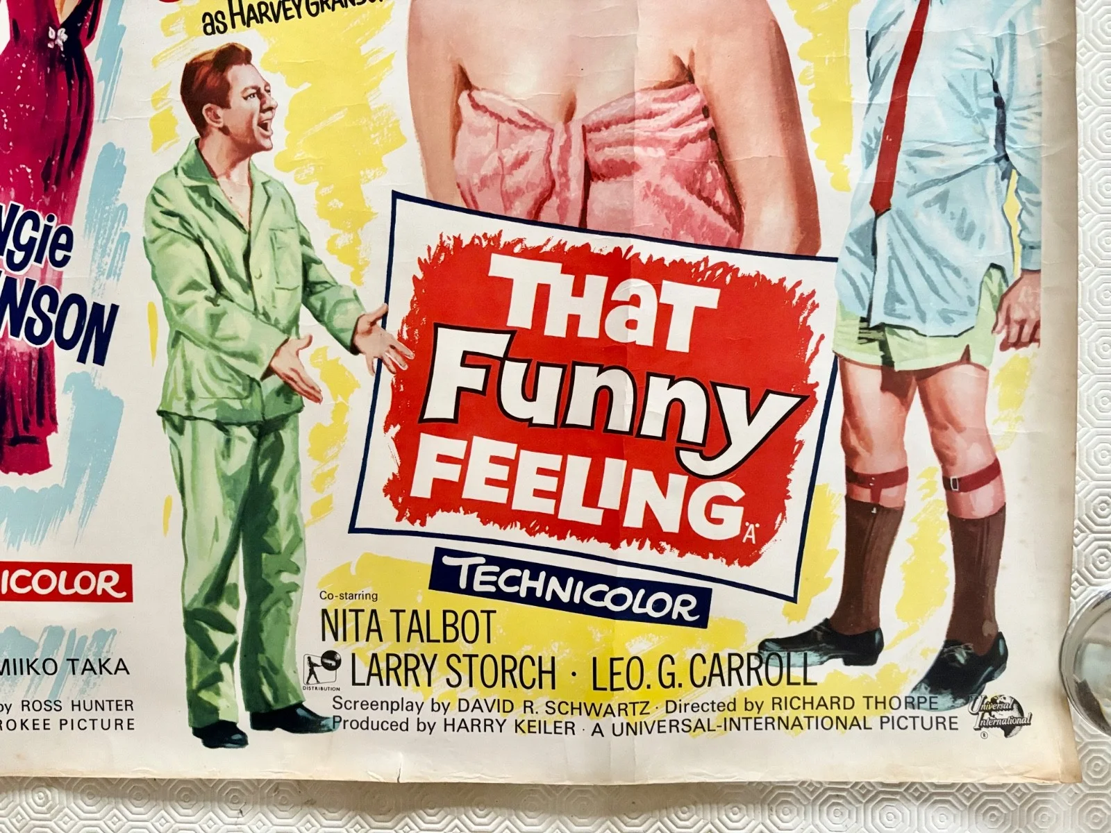 The Art of Love That Funny Feeling Original 1965 Double Bill Quad Poster, изображение 3
