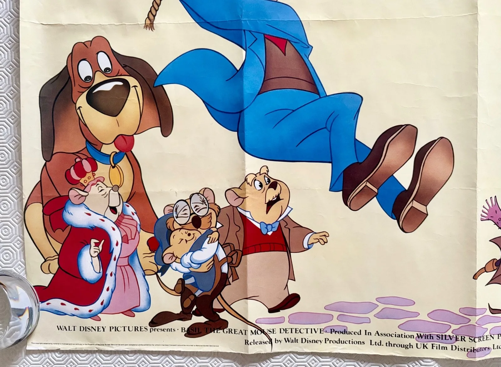 Walt Disney's Basil The Great Mouse Detective Original 1986 Quad Poster, image 2
