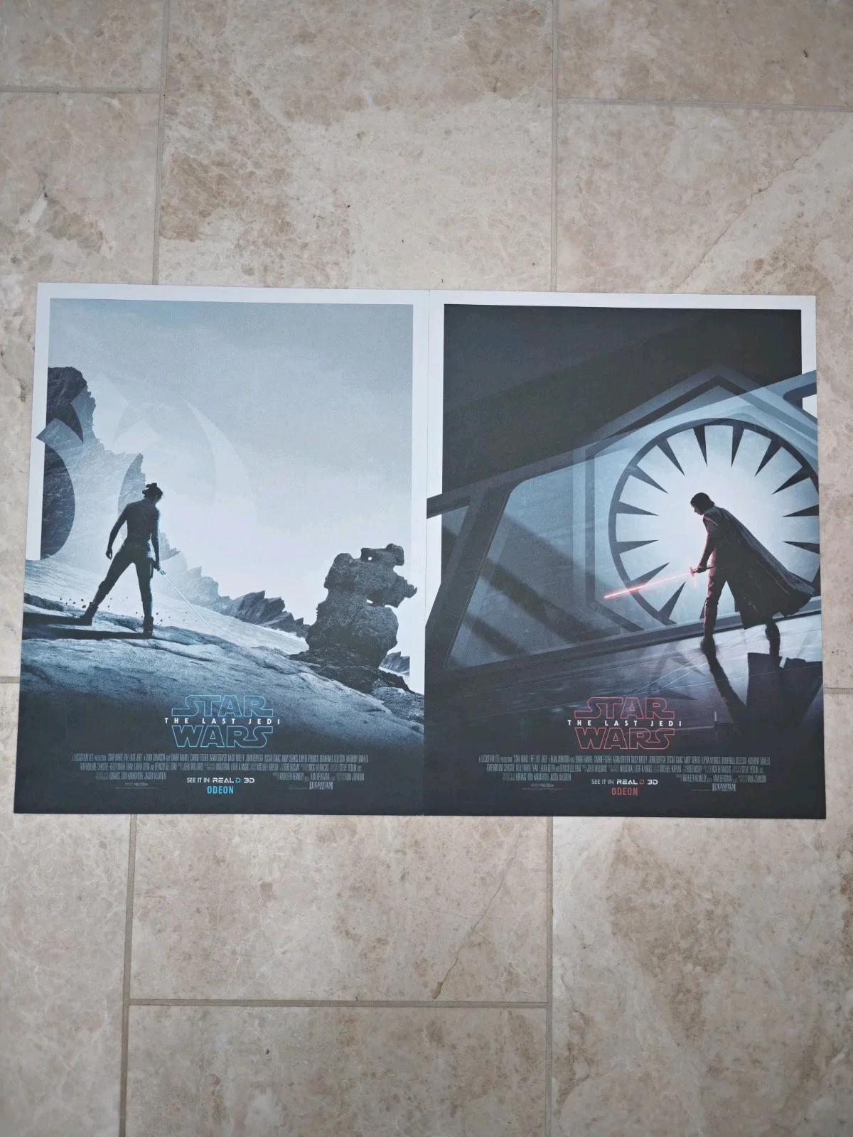 Star Wars The Last Jedi Original Movie Poster A3 2017 Set Of X2 Odeon Lucasfilm, изображение 2