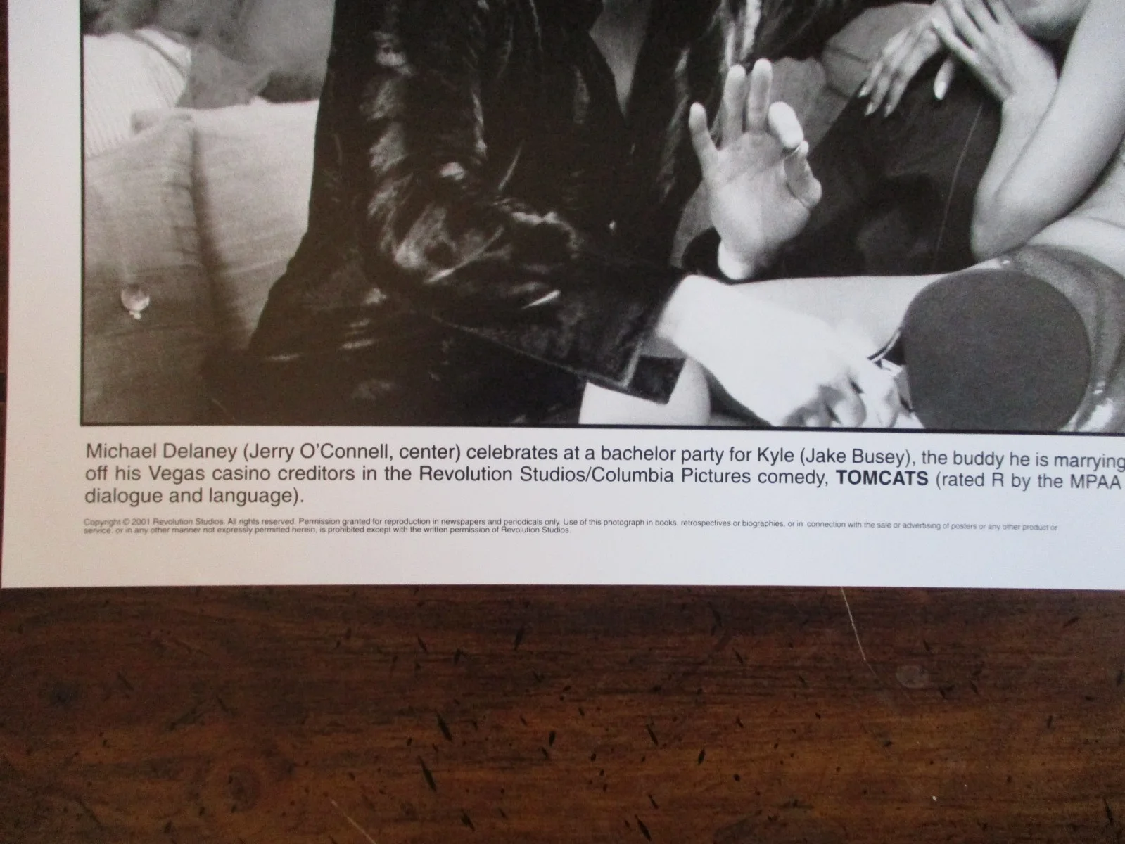 Jake Busey/Jerry O'Connell("TOMCATS")2001 10" x 8" Black and White Press Photo, image 3