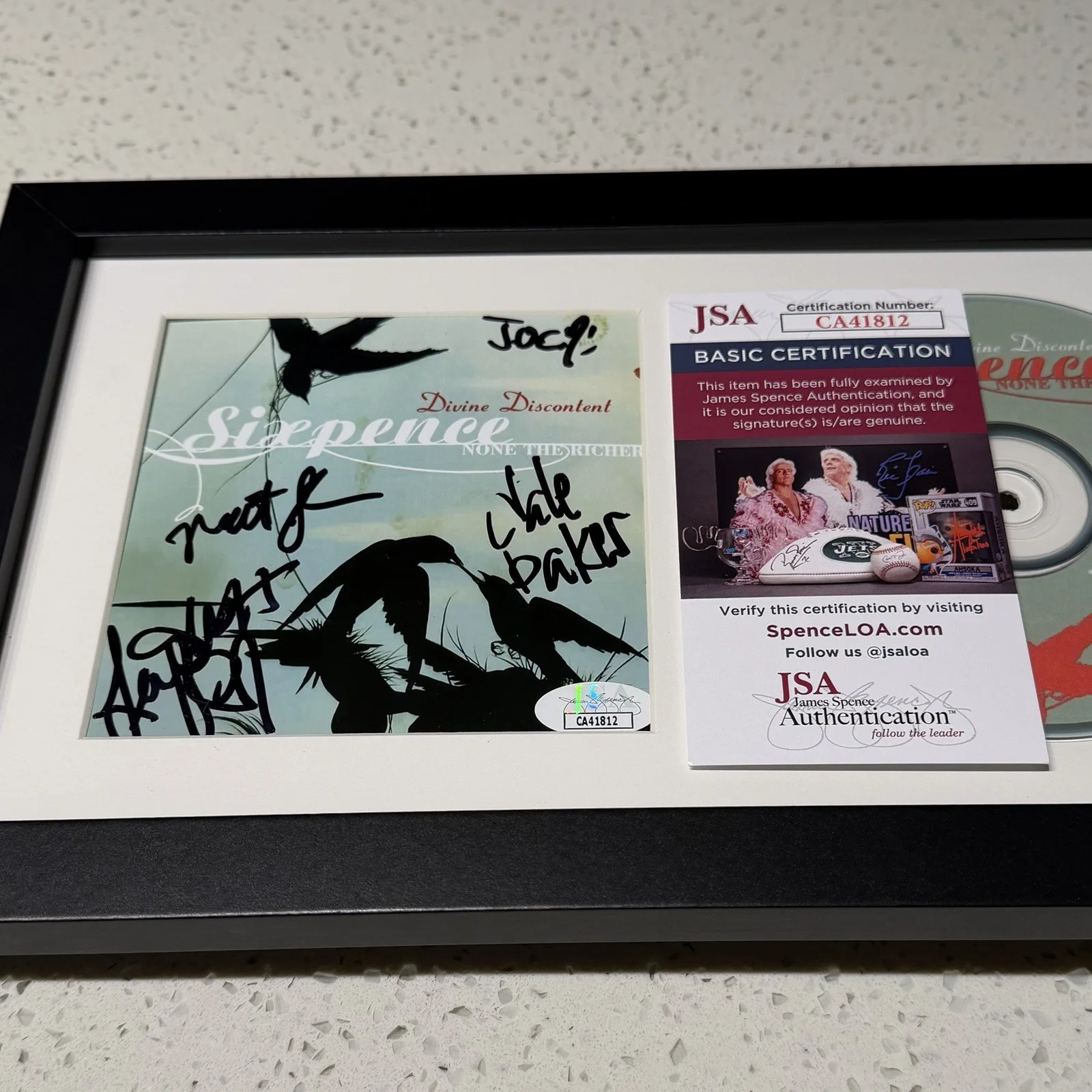 SIXPENCE NONE THE RICHER SIGNED DIVINE DISCONTENT CD ALBUM AUTOGRAPH JSA COA, изображение 2