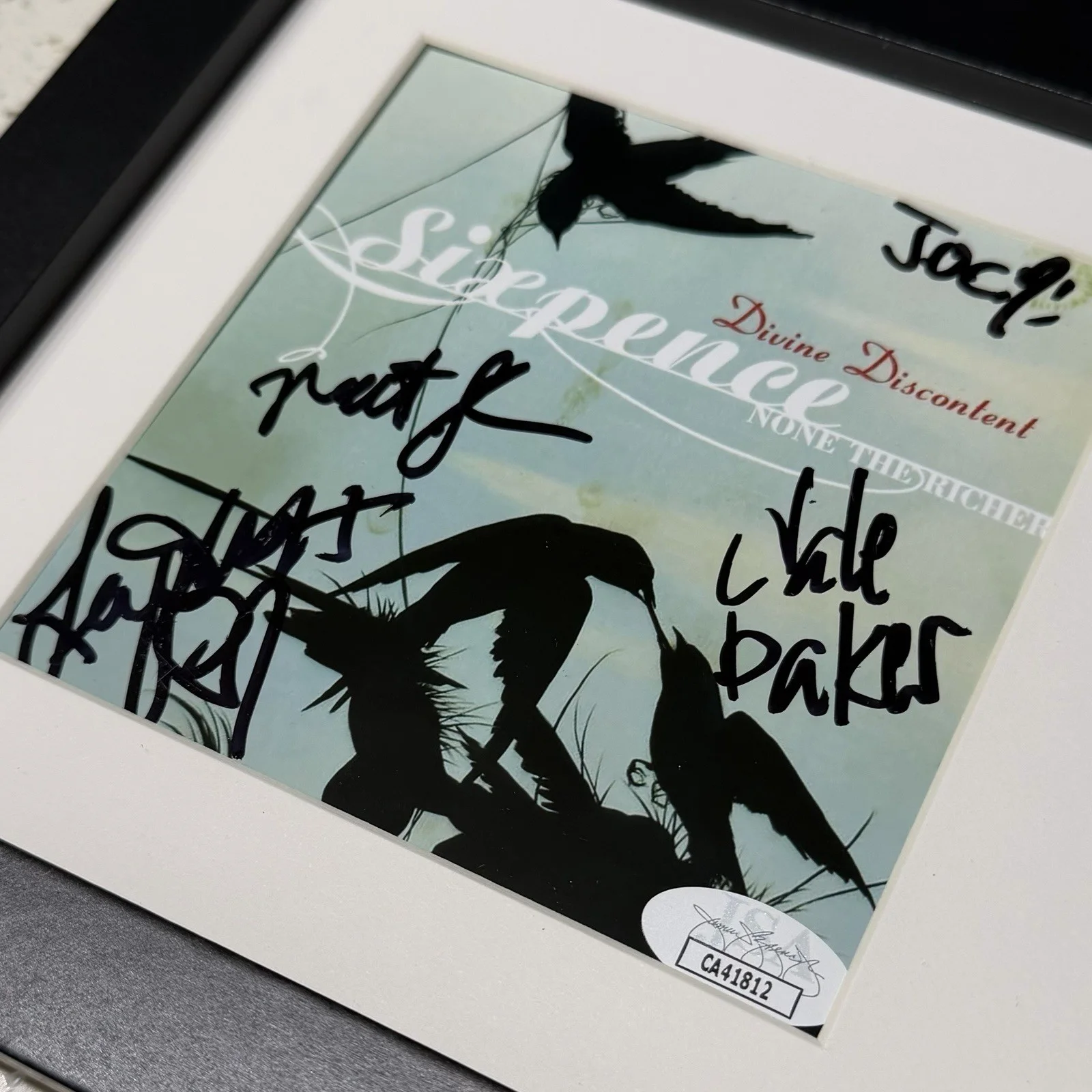 SIXPENCE NONE THE RICHER SIGNED DIVINE DISCONTENT CD ALBUM AUTOGRAPH JSA COA, изображение 3